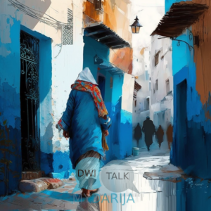 Moroccan art oil paint street mydarija 10