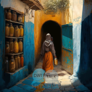 Moroccan art oil paint street mydarija 12