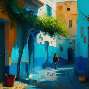 Moroccan art oil paint street mydarija 14